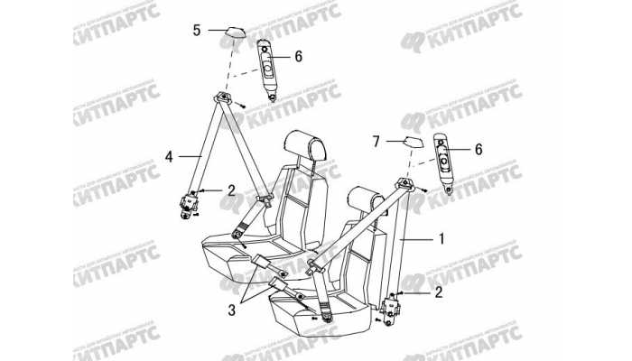 Ремень безопасности передний Great Wall Hover H3 New