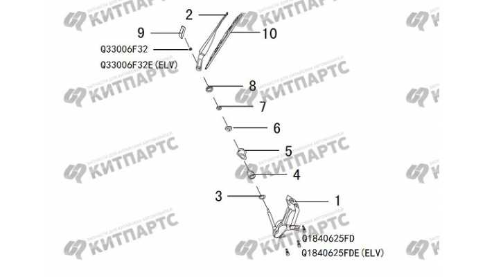 Стеклоочиститель двери задка Great Wall DW Hower H5