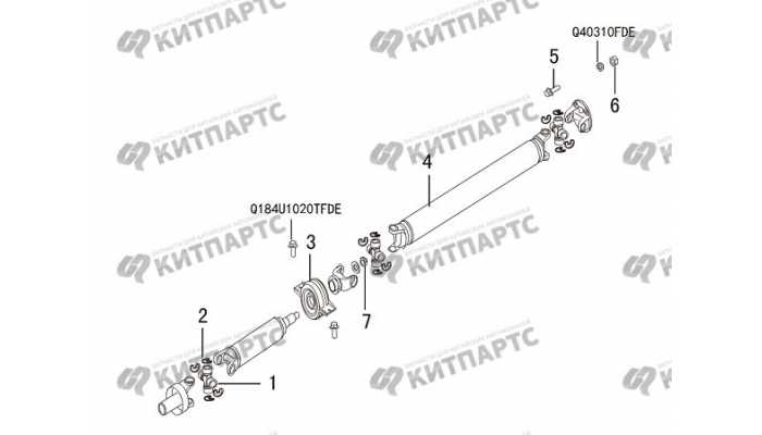 Вал карданный задний 4x2 Great Wall