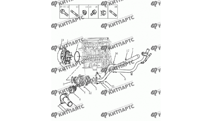 Насос водяной (1,5 L DVVT) Geely