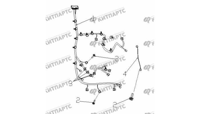 Жгут проводов задний Geely
