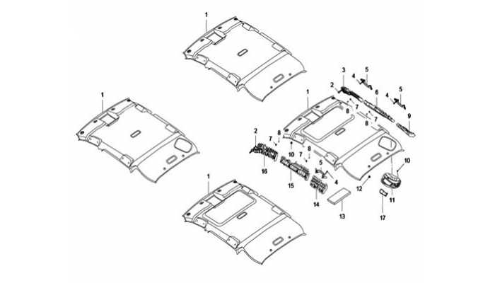 Обивка потолка Lifan